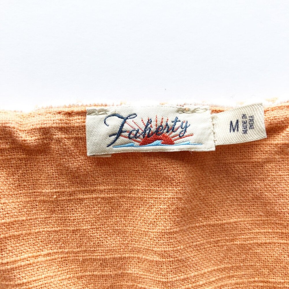 FAHERTY Luana Rhythm Orange Embroidered Sleeveless Shift Dress Womens Medium - Picture 4 of 8